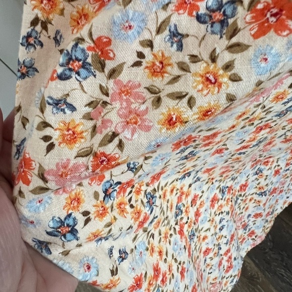 Wild Fable 100% Linen floral dress medium - Picture 3 of 4